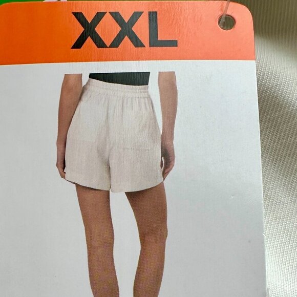 New Kersh Shorts Women's Size XXL Cream Pull On Drawstring Deep Pockets Coastal - Picture 12 of 13